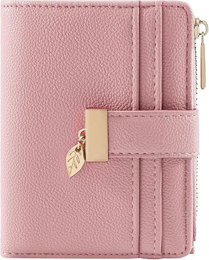 Small Leather Purse RFID Blocking Bifold Soft Card Holder Pocket Wallets