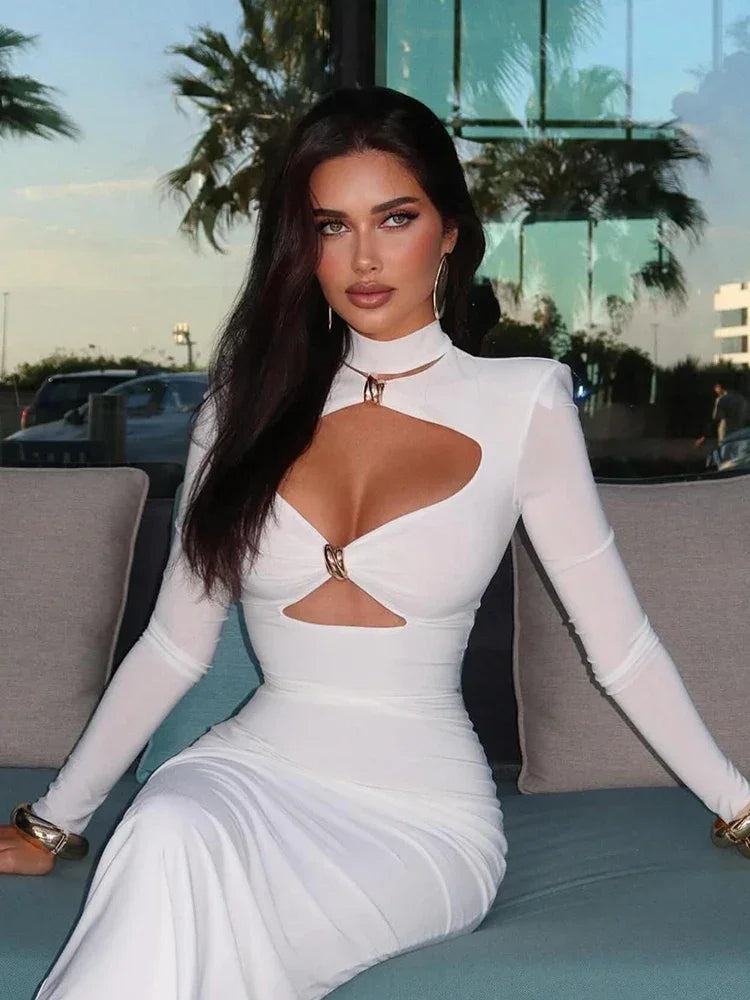 Elegant Sexy Full Sleeves Long Dress