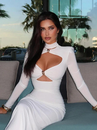 Elegant Sexy Full Sleeves Long Dress