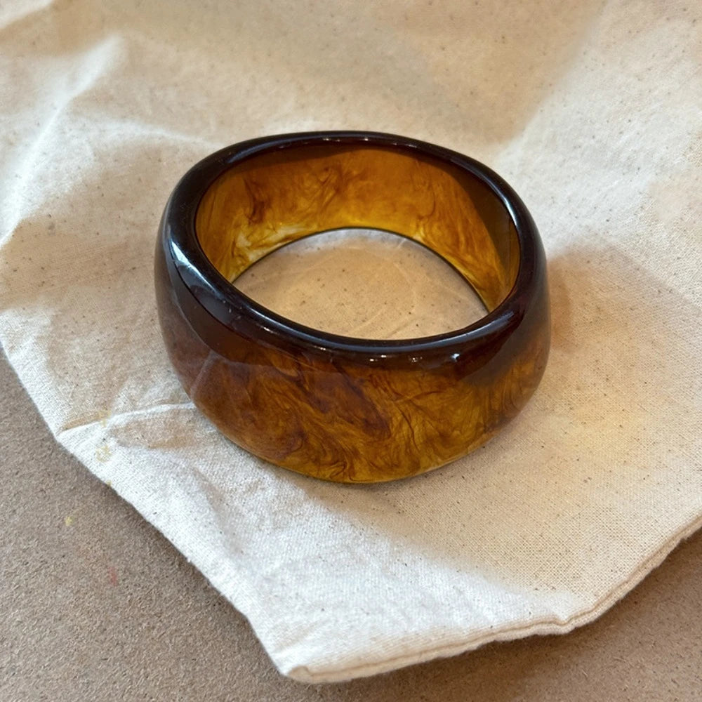 Geometry Wide-edge Dark Grain Bracelets