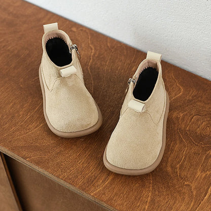 Casual Outdoor Anti-slip Infant Oxford Suede Plush Ankle Boots