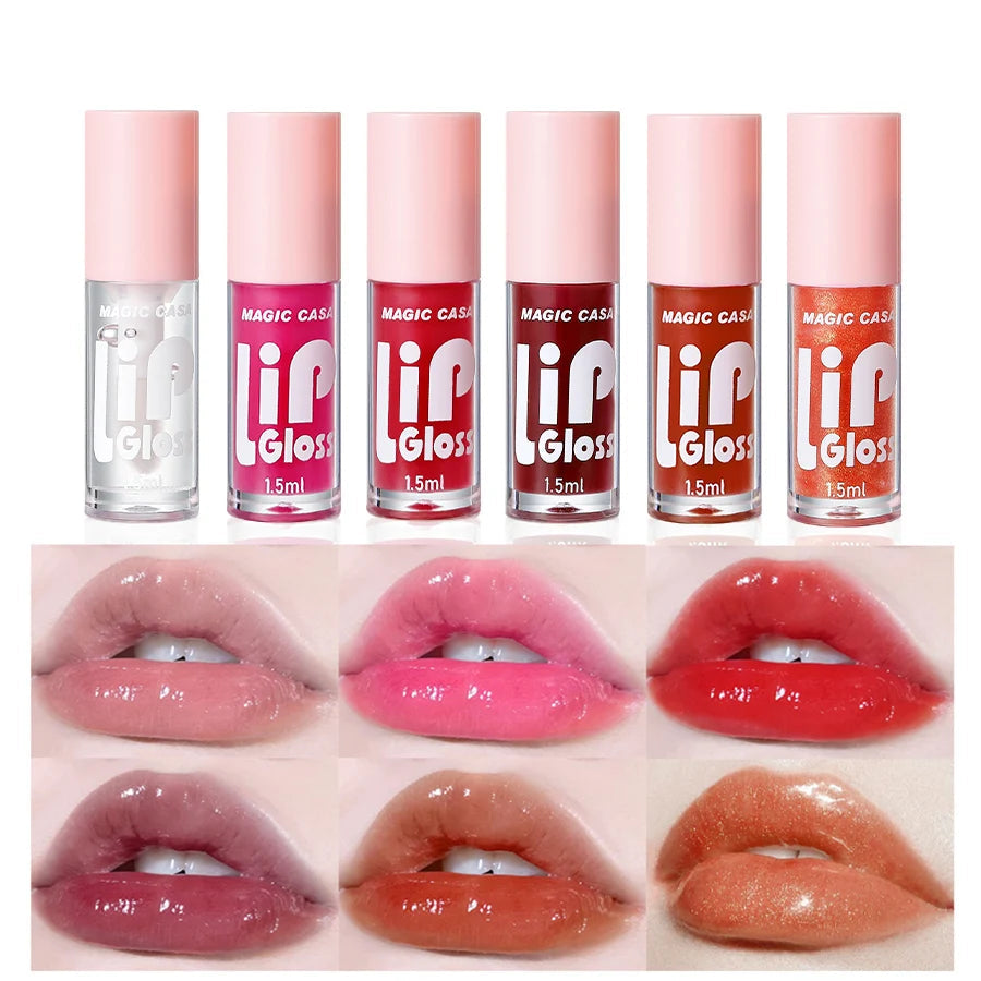 6pcs/set Jelly Lip Oil long-lasting Moisturizing