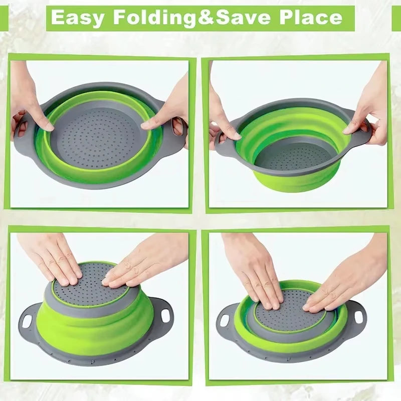 Silicone cleaning and drainage basket