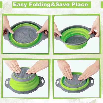 Silicone cleaning and drainage basket