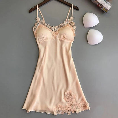 Sexy Silk Suspender Nightdress Pajamas