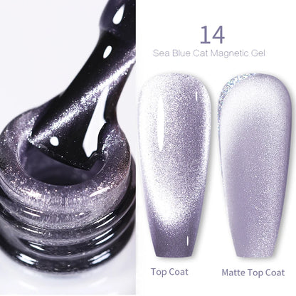 Sparkling Glass Bead Cat Magnetic Gel Nail Polish
