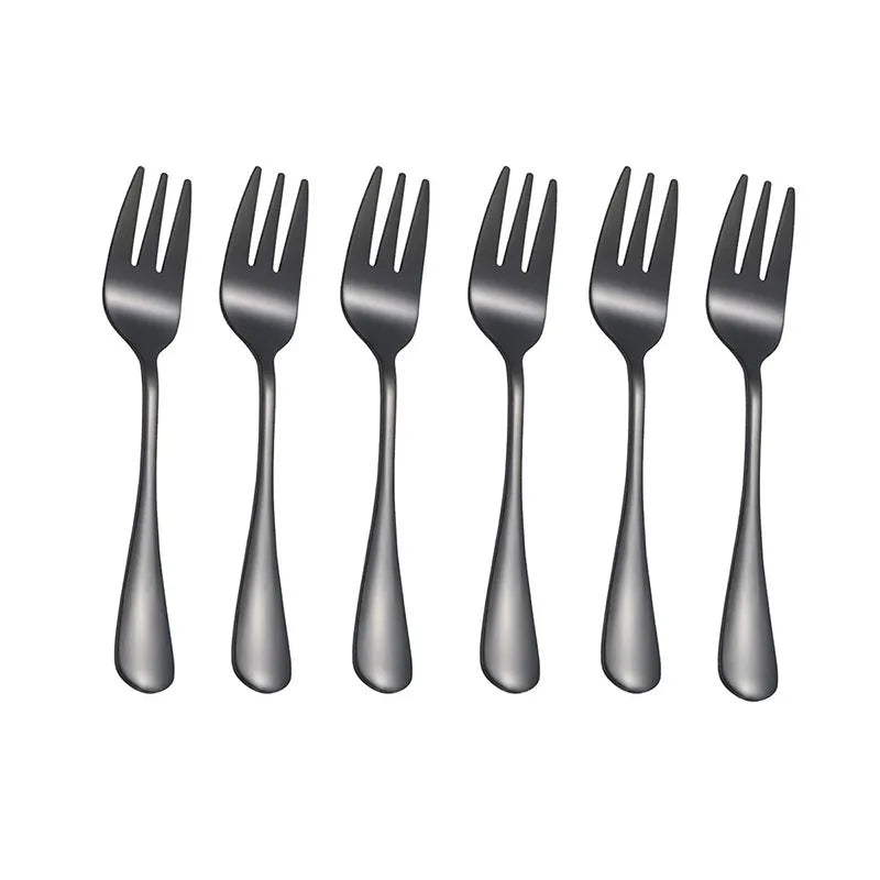 6pcs Stainless steel cutlery fruit forks dessert forks