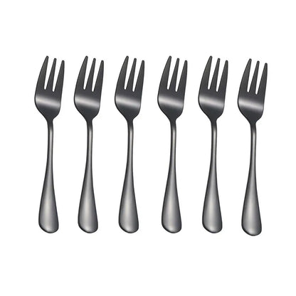 6pcs Stainless steel cutlery fruit forks dessert forks