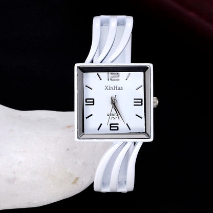 Vintage Square Quartz Stainless Steel Bracelet Watch