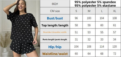 Sleeping Wear Short Sleeve Sleepwear Pajamas Set
