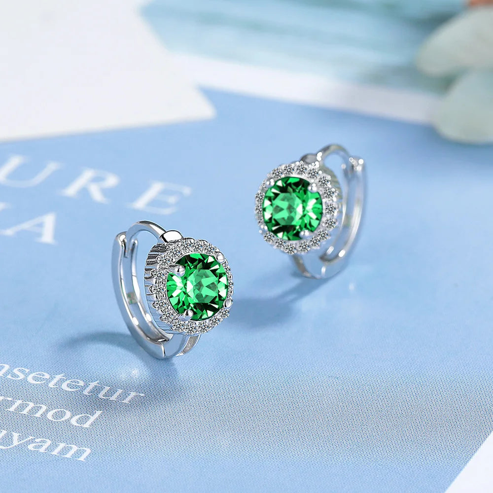 925 Sterling Silver Multiple zircon Earring