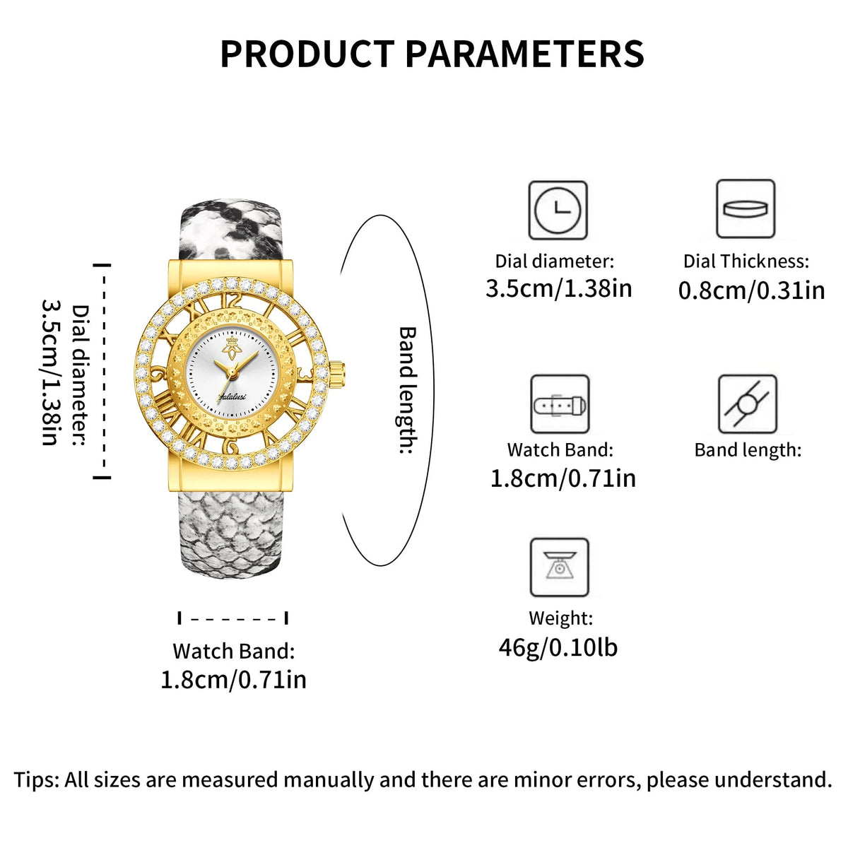 Adjustable Bracelet Skeletonised Dial Distinctive Watch
