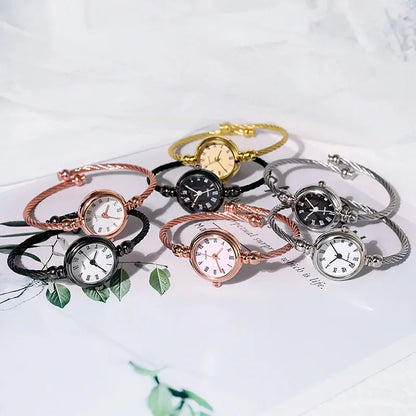 Stainless Steel Quartz Wristwatch Thin Chain Watches