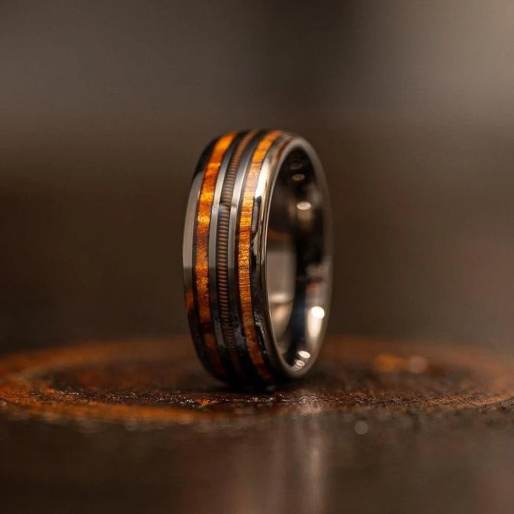 Black Stainless Steel Guitar String Rings