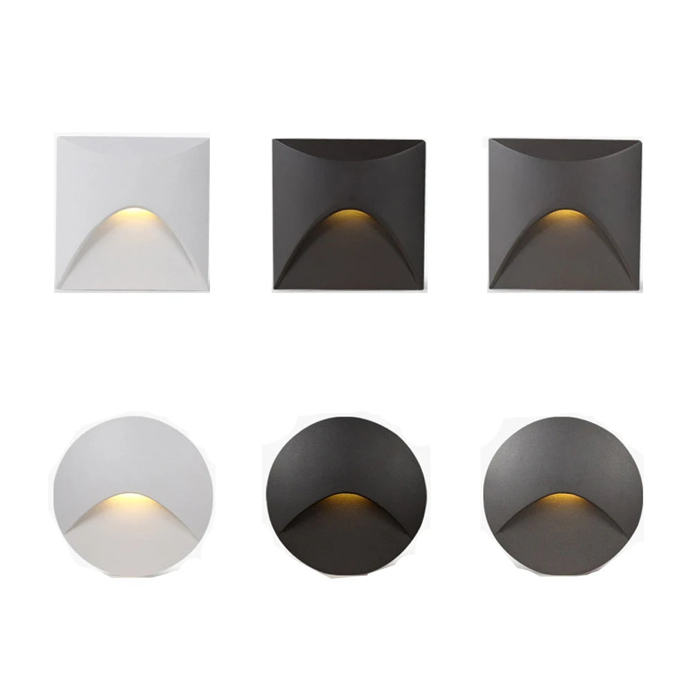 Outdoor Lighting Recessed Wall Lamp Waterproof