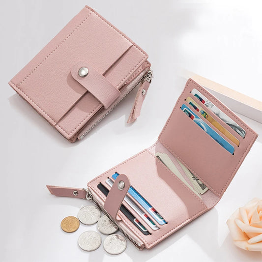 Leather Mini Multi-Cards Holder Short Wallets