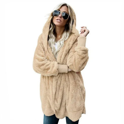 Double Fleece Long Sleeve Oversized Jacket