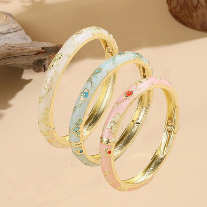 3 Pcs small Flower enamel bracelet