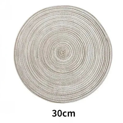 4/6pcs Round Table Mat Woven Bowl Pads