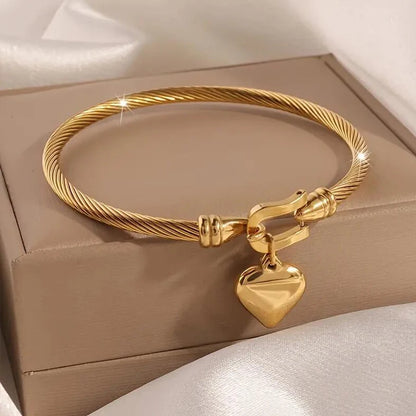 DANA 18k Gold Stainless Steel Heart Bracelets