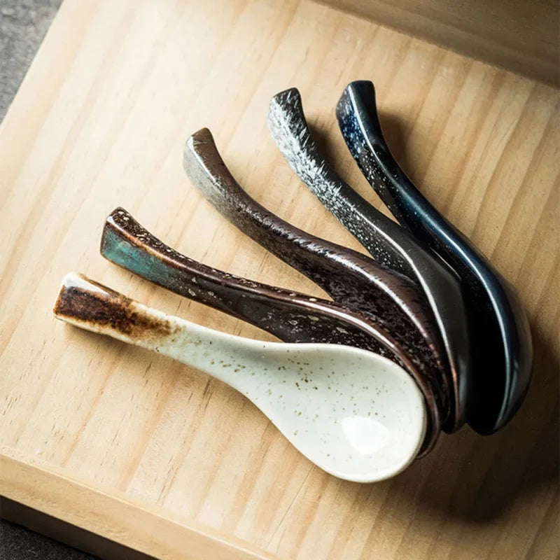 13cm Japanese Ceramic Soup Spoon