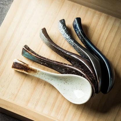 13cm Japanese Ceramic Soup Spoon