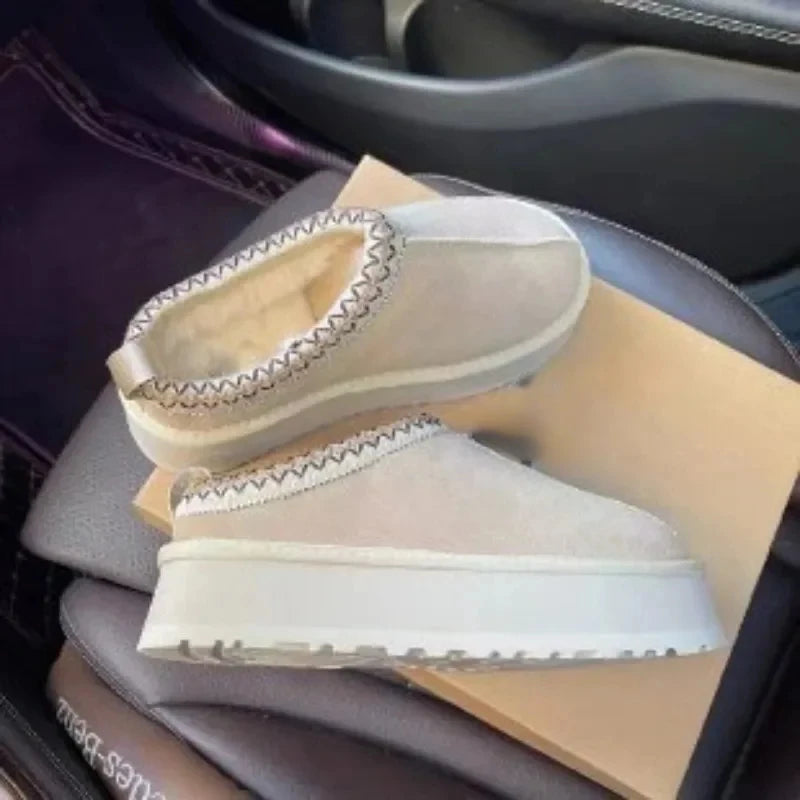 DANA Short Plush Flats Snow Boots