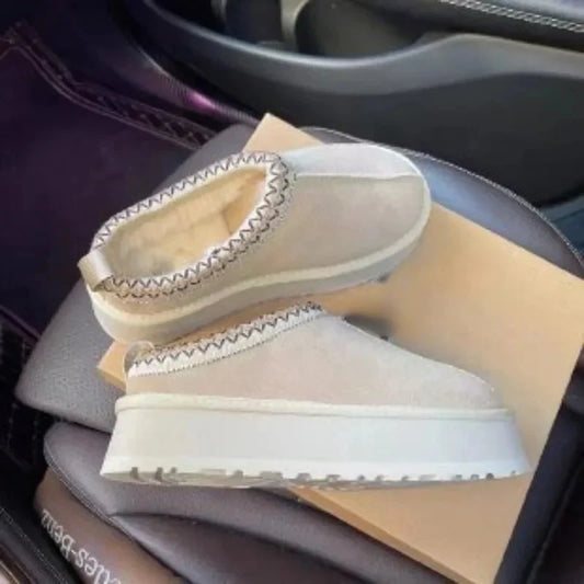 DANA Short Plush Flats Snow Boots