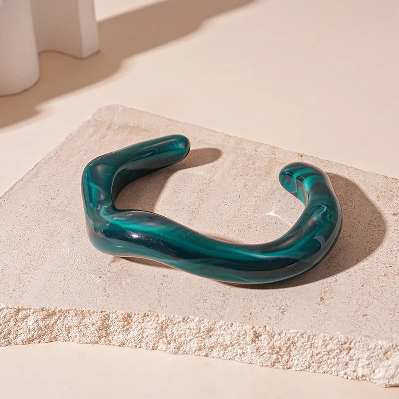 Acrylic Cuff Geometric Open Bracelet