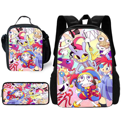 Cartoon A-AmazingS DigitalS Circus Child School Backpack Set