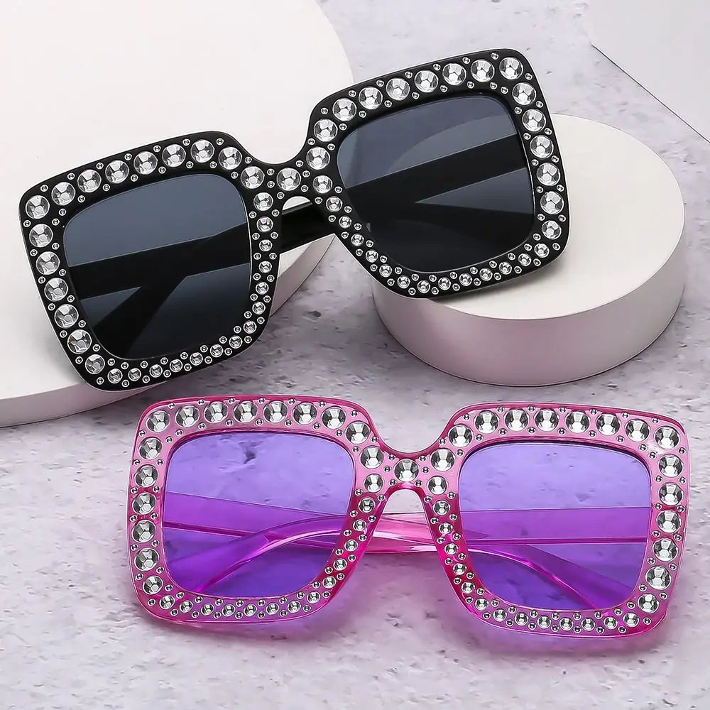 Square Glitter Children Diamond Sunglasses