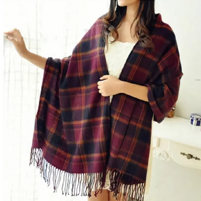 Lattice Imitation Cashmere Scarf