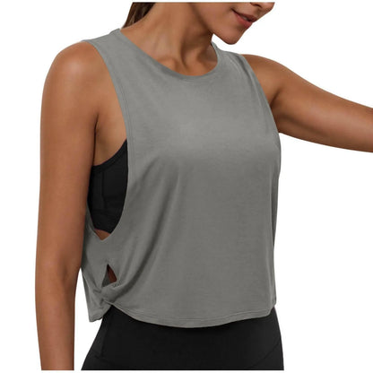 Sleeveless Yoga Tops Athletic Vest Workout Cool T-Shirt