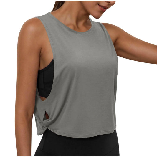 Sleeveless Yoga Tops Athletic Vest Workout Cool T-Shirt