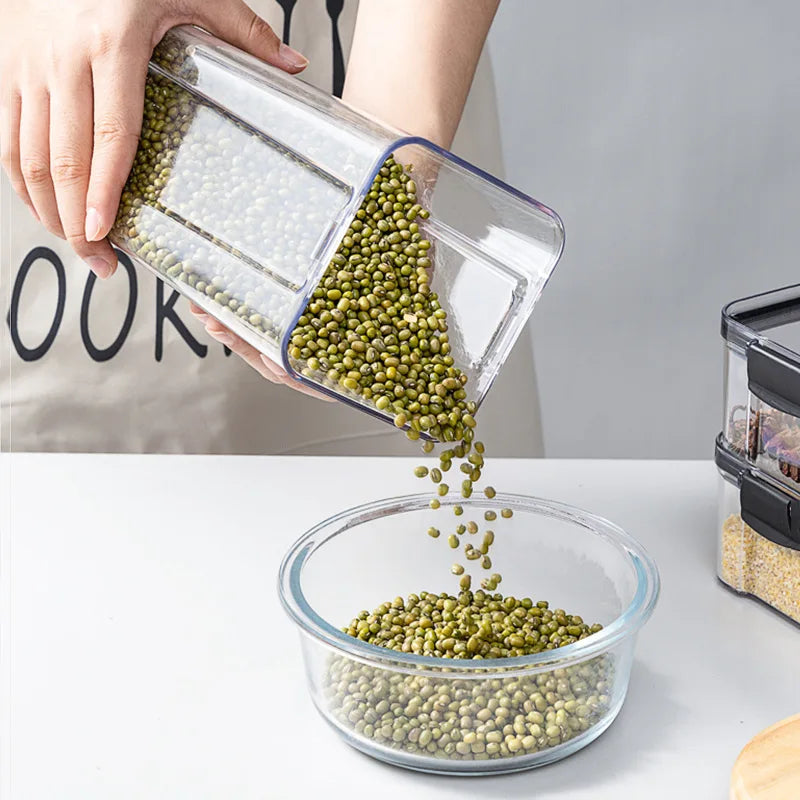 2/4PCS Sealed Jars Sets Stackable Grain Storage