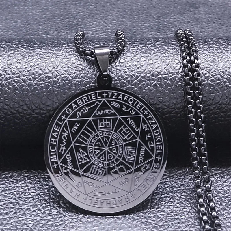 Seven Archangels Amulet Stainless Steel Necklaces