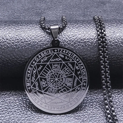 Seven Archangels Amulet Stainless Steel Necklaces