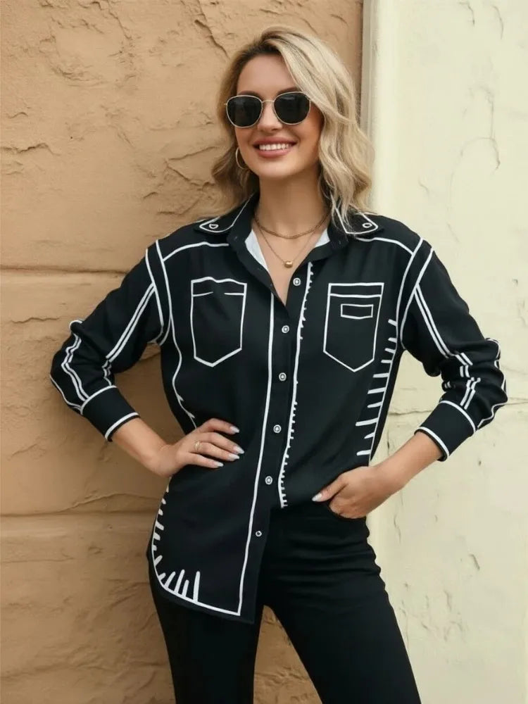 Fashion printed chic Shirt