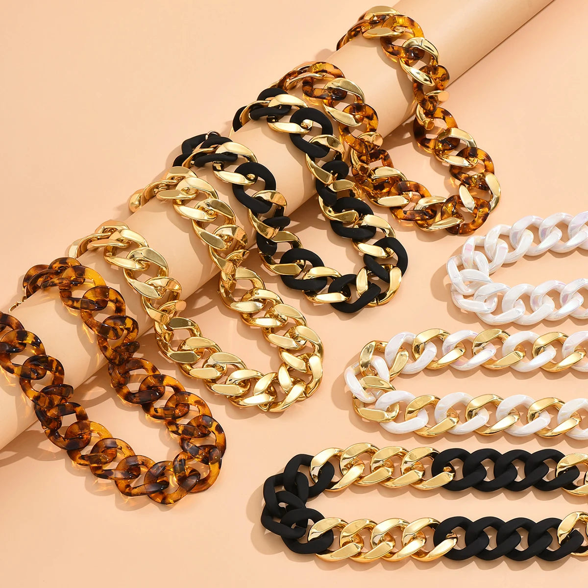 Exaggerated Necklace bracelet earrings set