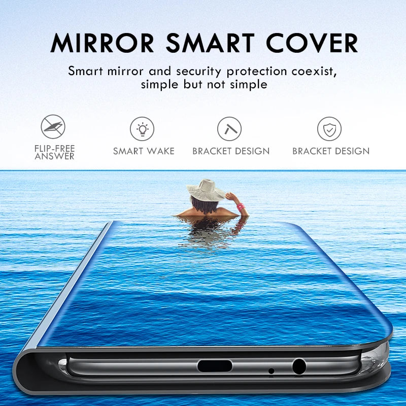Honor400Lite Case Luxury Smart Mirror Flip Leather Cover