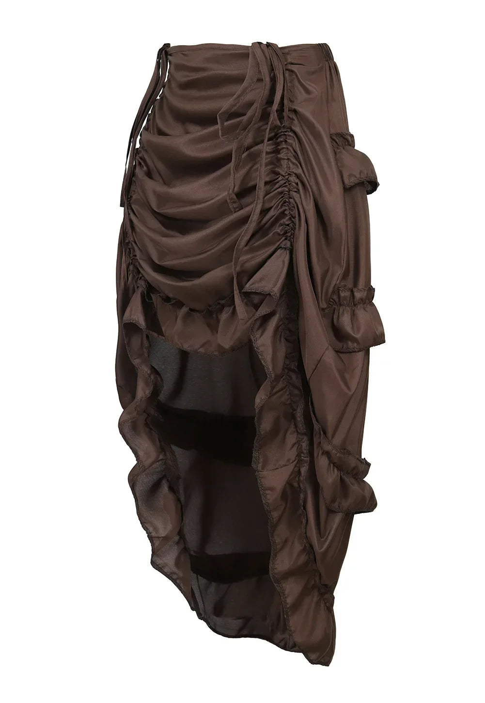 Gothic Long Sexy High-Low Ruffles Corset Skirts