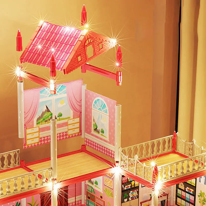 Toy 3d Assembly Diy Mini Toy House Accessories Villa Princess Castle