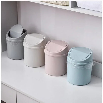 Mini Desktop Bin Small Trash Can Tube