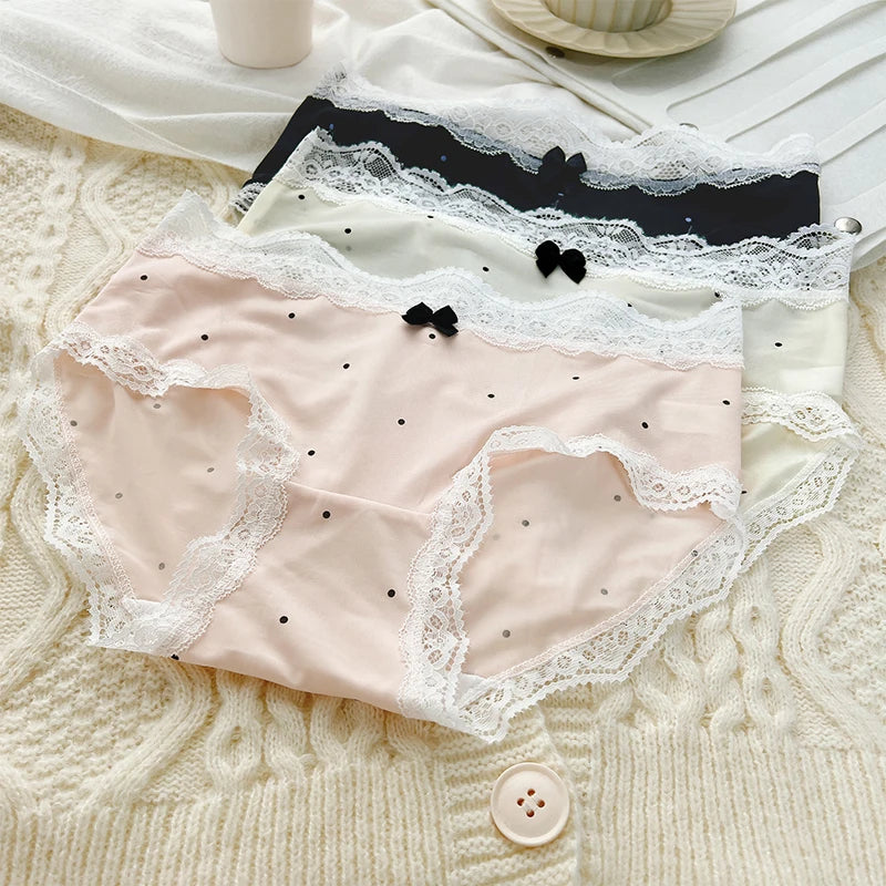 Polka Dot Underpants Sexy Transparent Lingerie Set