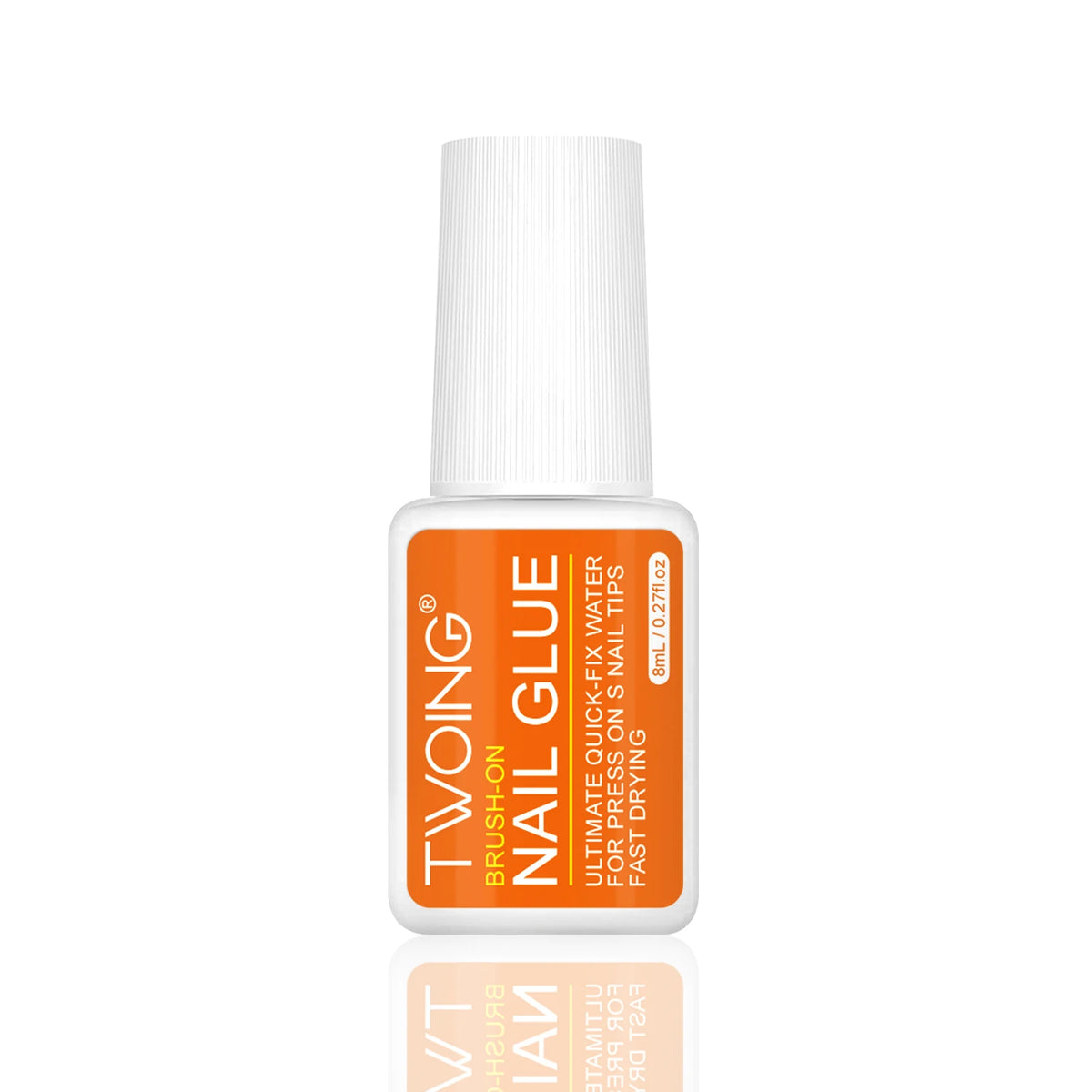 Twoing Waterproof Liquid Nail Adhesive,Long-Lasting & Fast-Drying Formaldehyde-Free Compatible with Acrylic Nails Fake Nails