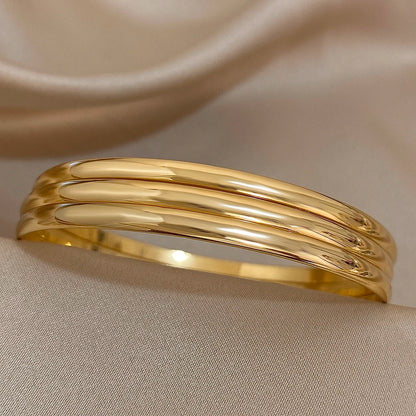 DANA 18K Gold Stainless Steel Bangle Bracelet