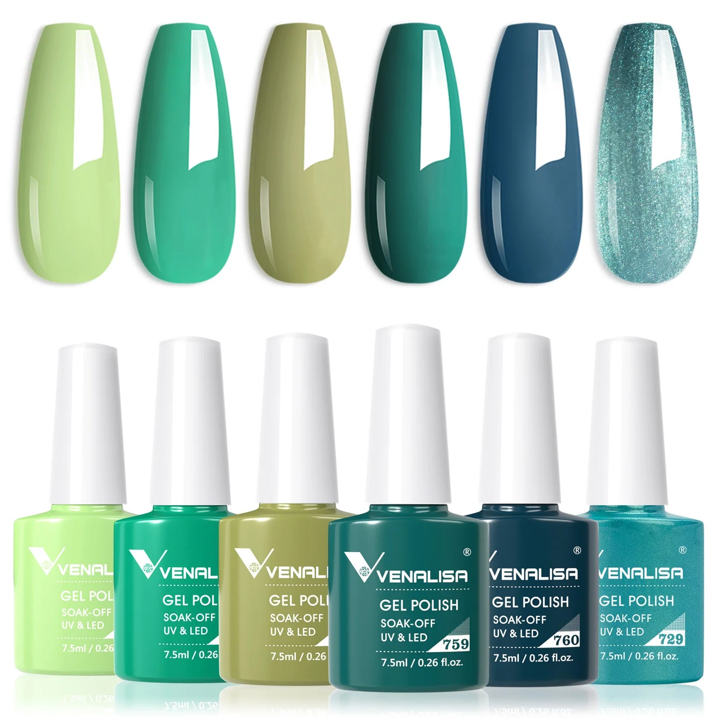 Glitter LED French Nail Polish