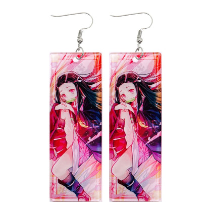 Acrylic Demon Drop Long Earrings