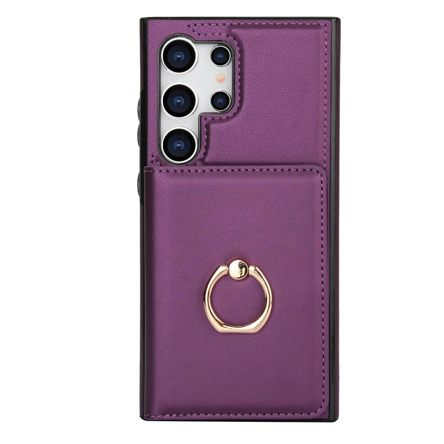 Wallet Case with Card Holder, 360° Rotation Ring