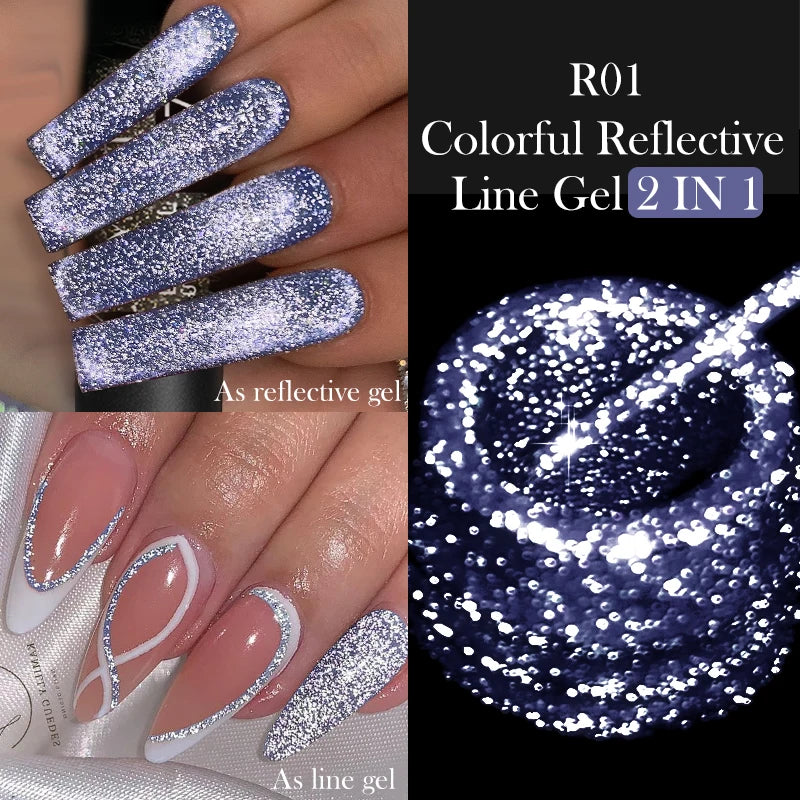 Super Bright Silver Metallic Liner Gel Nail Polish